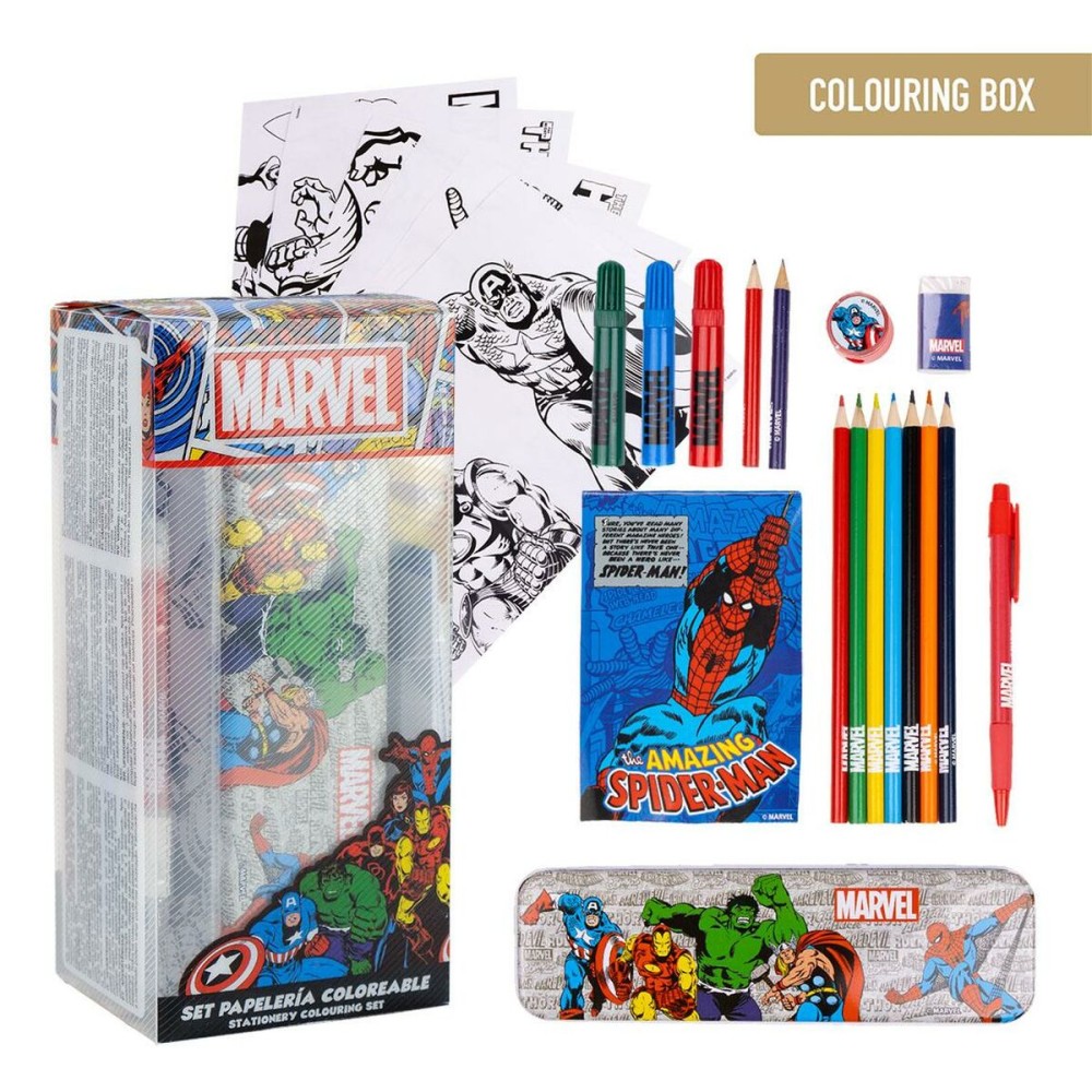 School Set Marvel 16 Pieces Red