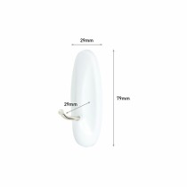 Hook for hanging up 3M 1,3 kg 29 X 79 X 29 MM White Metal (2 Units)