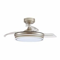 Ceiling Fan CristalRecord Transparent Metal Ø 92 cm