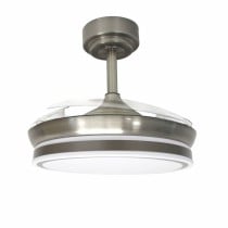Ceiling Fan CristalRecord Transparent Metal Ø 92 cm