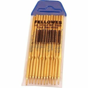 Nachfüllung für Kugelschreiber Fellowes 0910301 Blau Gold (12 Stück)