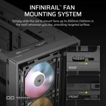 ATX Semi-tower Box Corsair FRAME 4000D RS ARGB Black Multicolour