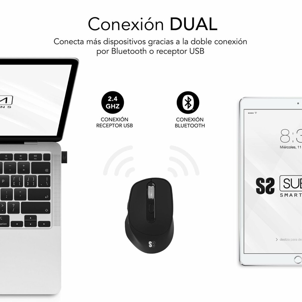 Optical mouse Subblim SUBMO-EDCON01 Black