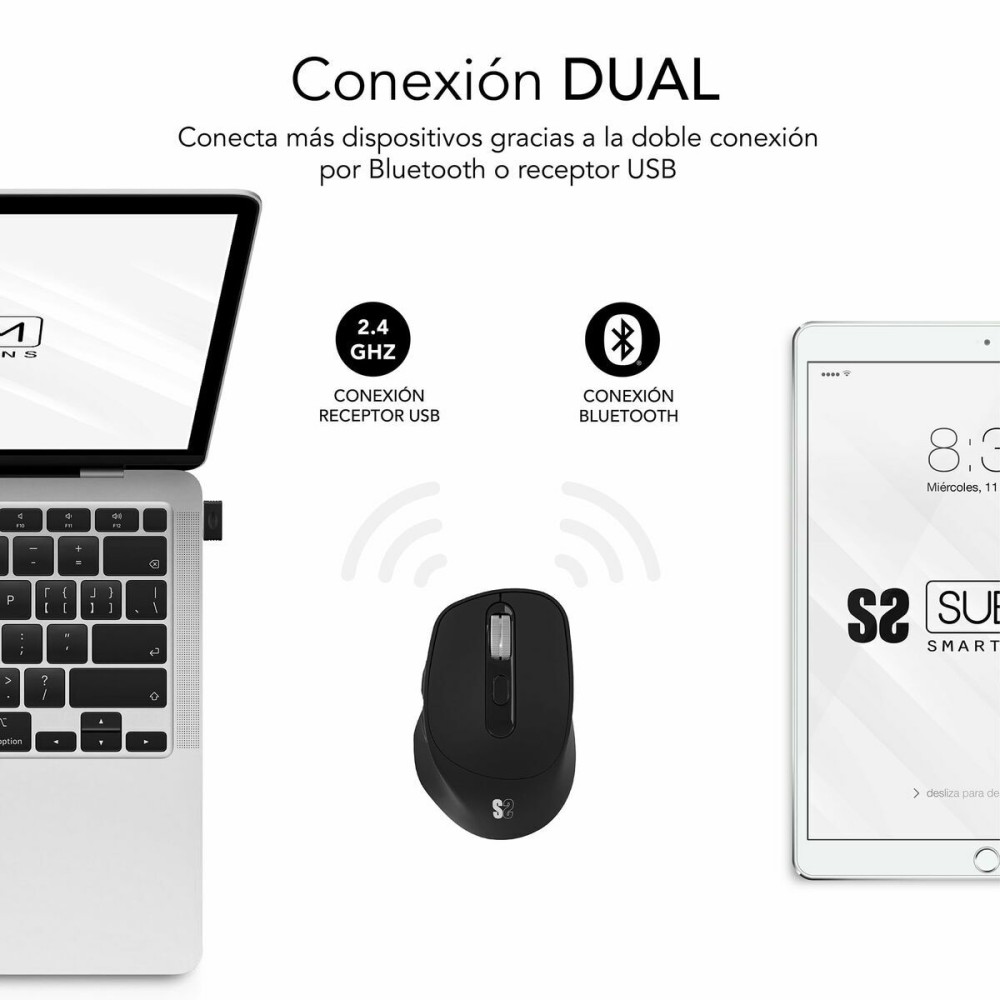 Souris Optique Subblim SUBMO-EDCON01 Noir