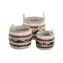 Korb-Set DKD Home Decor Naturfaser 30 x 30 x 25 cm Kolonial