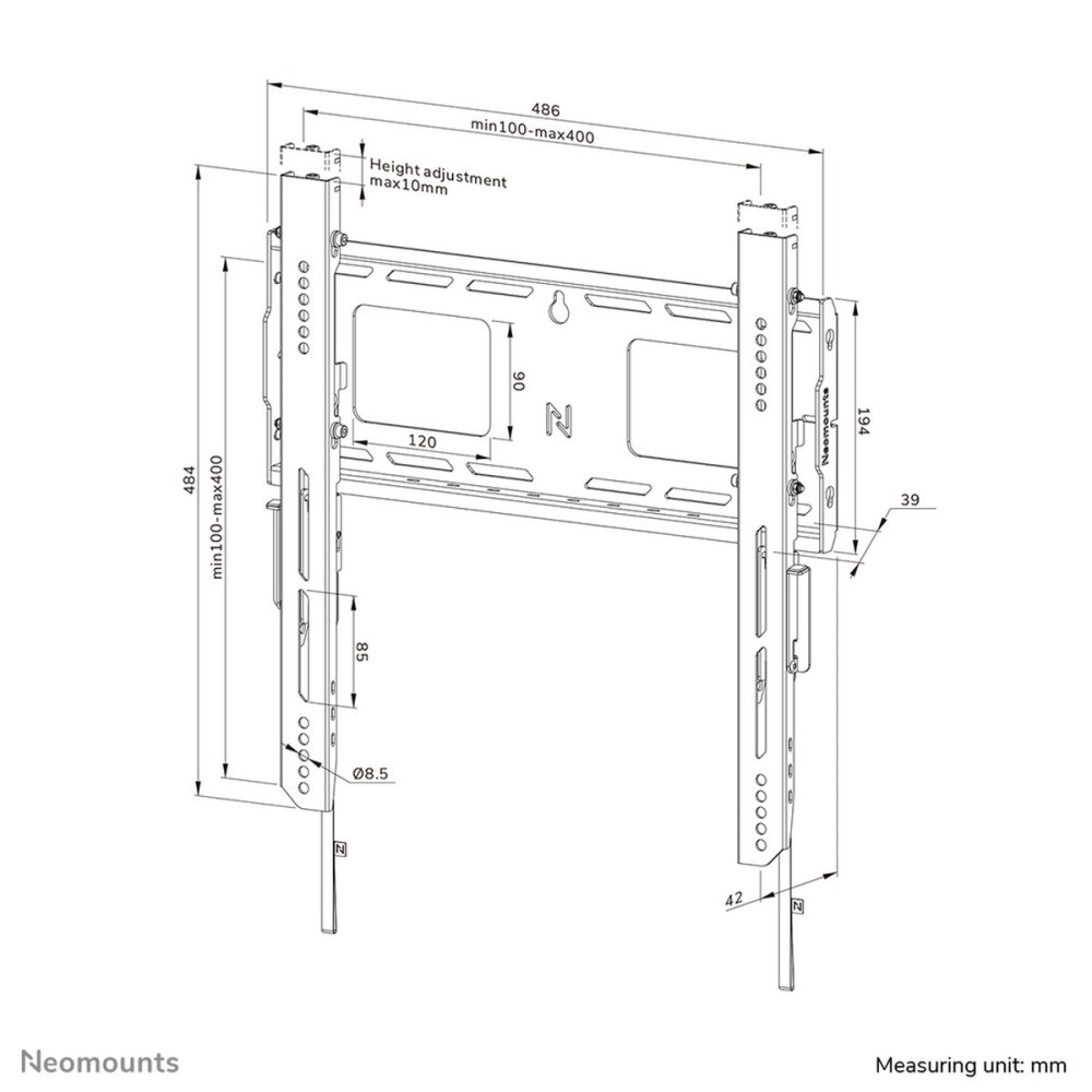 Support de TV Neomounts WL30-750BL14 32" 75" 100 kg
