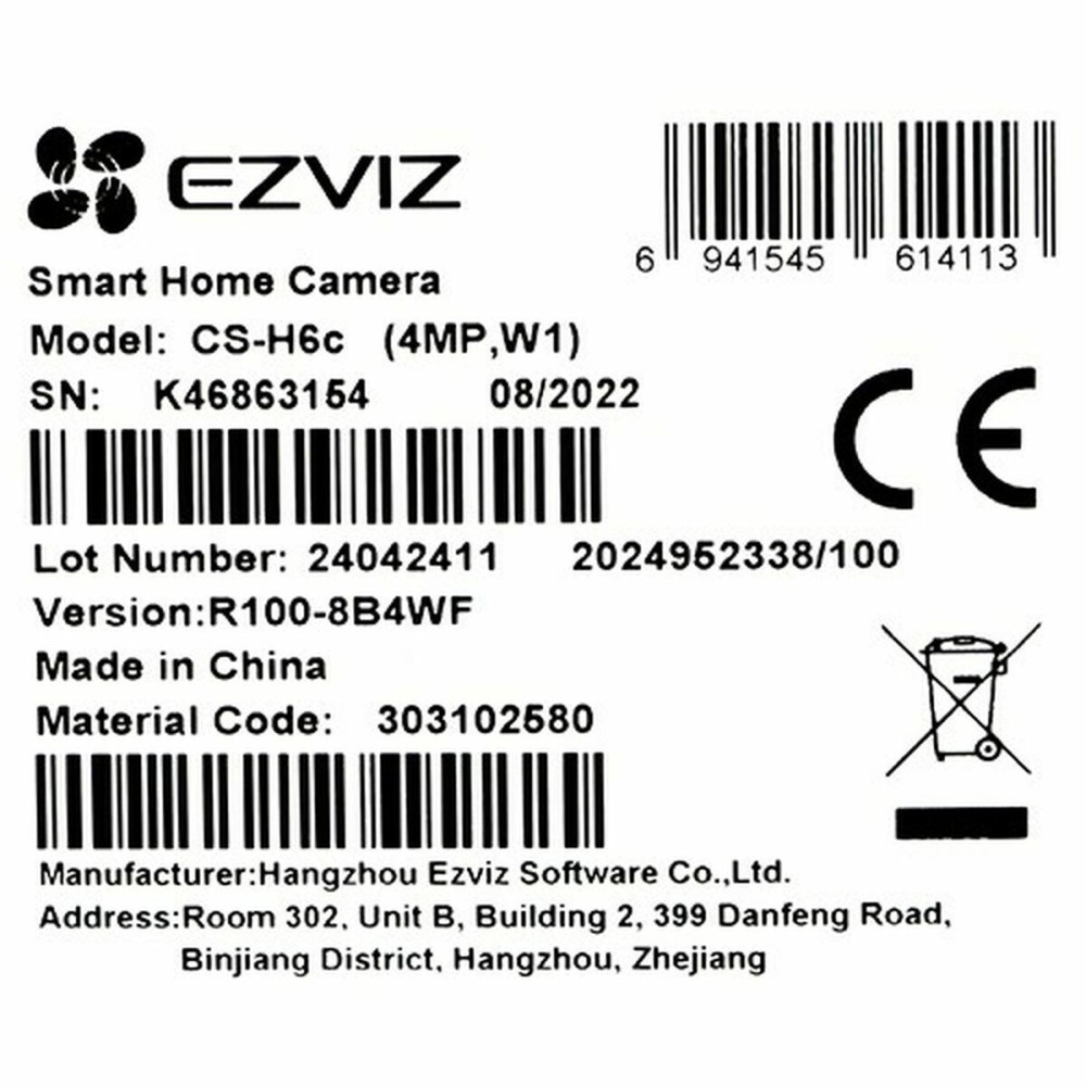 Camescope de surveillance Ezviz 360º