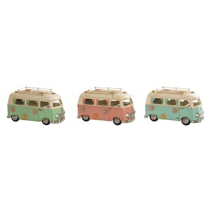 Deko-Figur Home ESPRIT Blau grün Rosa Vintage 20 x 9 x 11 cm (3 Stück)