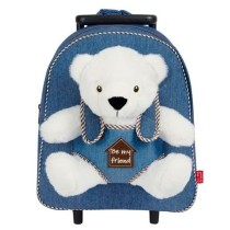 School Rucksack with Wheels Perletti Perry 38 x 28 x 11 cm Polar bear