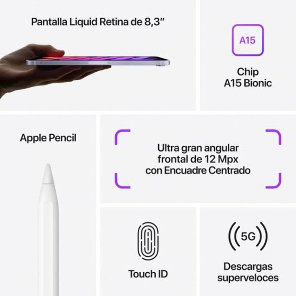 Tablette Apple mini Octa Core 4 GB RAM 64 GB Rose 8,3"