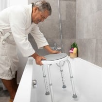 Rotating and Adjustable Bathroom Stool Roshawer InnovaGoods