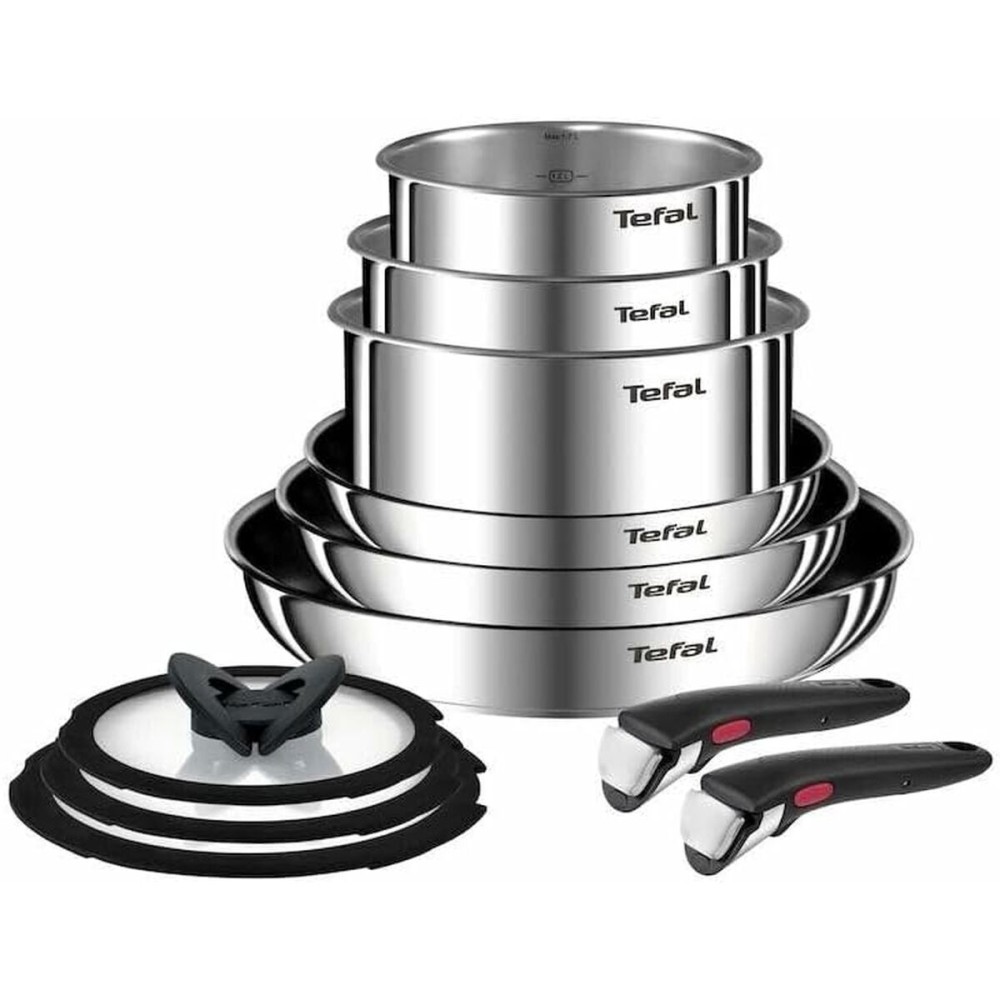 Batterie de Cuisine Tefal L897SB74 Noir Rouge Acier 11 Pièces