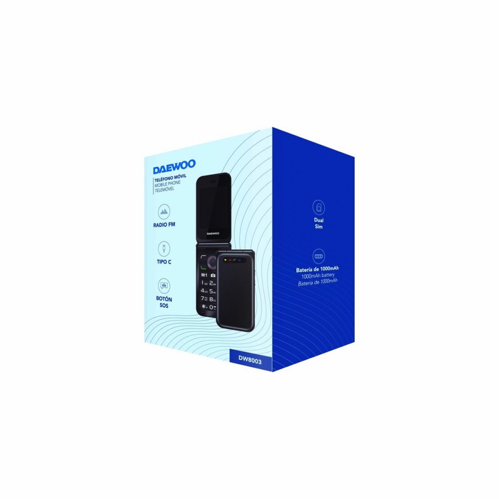 Mobiltelefon für ältere Erwachsene Daewoo 2,8" Schwarz