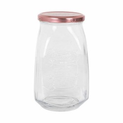 Bocal en Verre Transparent Inde Tasty Avec couvercle 1,05 L (12 Unités)