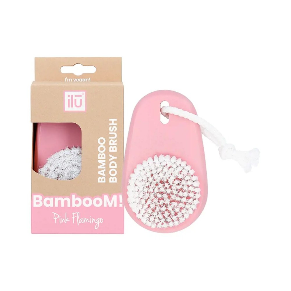 Brosse nettoyante et exfoliante Ilū BambooM! Rose