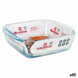 Baking tray Quttin 66603 1,1 L Glass Squared 1,1 L 19,7 x 16,8 x 5,6 cm (10 Units)