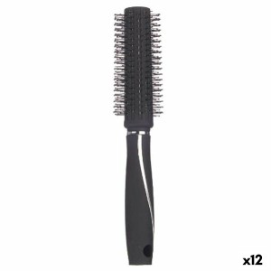 Brosse Ronde Noir Silicone Plastique (12 Unités)