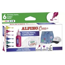 Set de peinture Alpino Fabric Paint Textile (6 Unités)