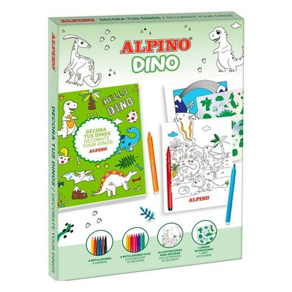 Dessins à peindre Alpino Dino Multicouleur (6 Unités)