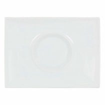 Flat Plate Inde Gourmet Porcelain White 29,5 x 22 x 3 cm (6 Units)