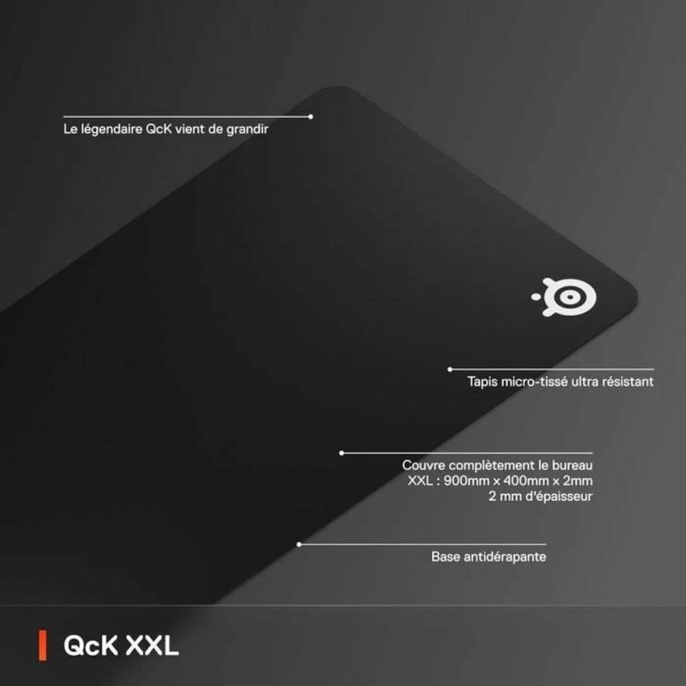 Mousepad SteelSeries SteelSeries QcK XXL Schwarz 90 x 40 cm