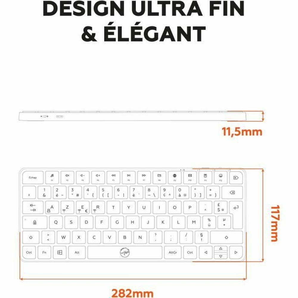 Tastatur Mobility Lab KMP2000W Mini Weiß