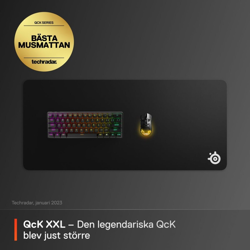 Mousepad SteelSeries SteelSeries QcK XXL Schwarz 90 x 40 cm