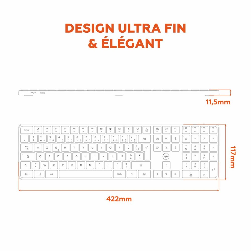 Clavier Mobility Lab KMP2000W Blanc