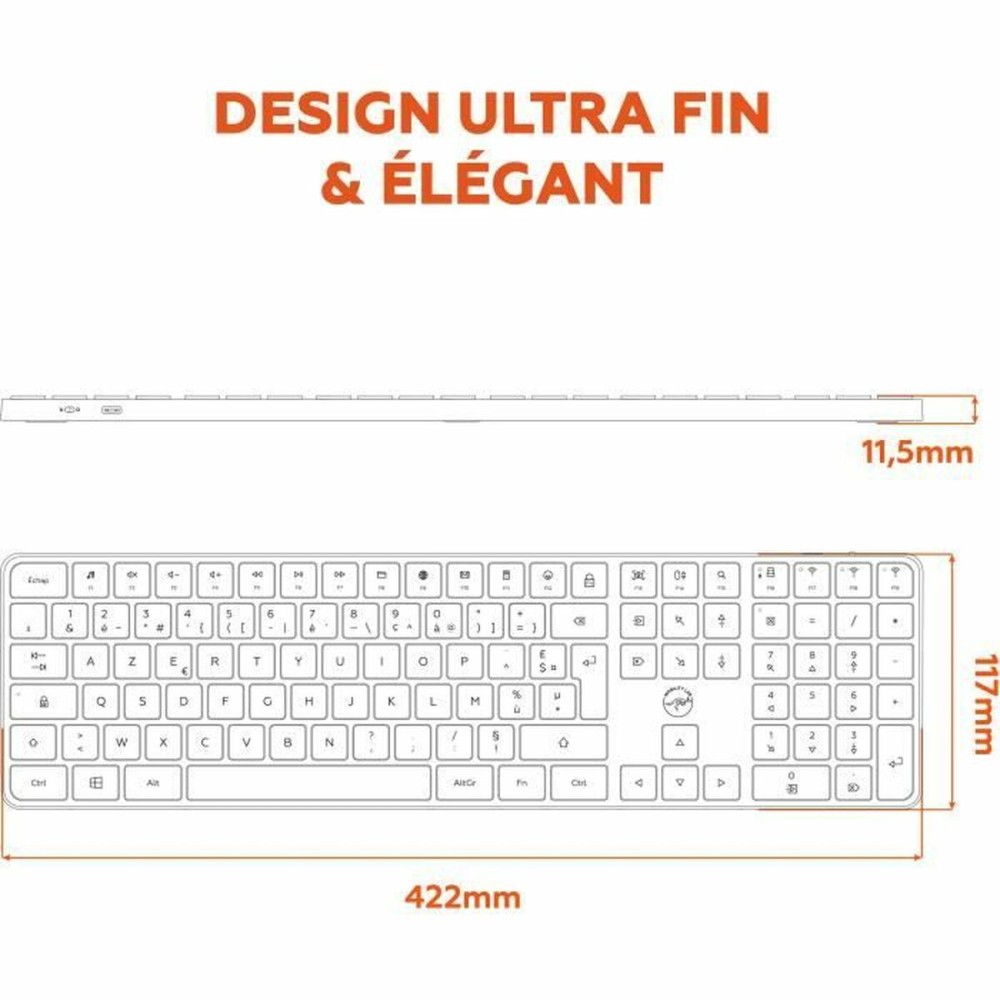 Tastatur Mobility Lab KMP2000W Weiß
