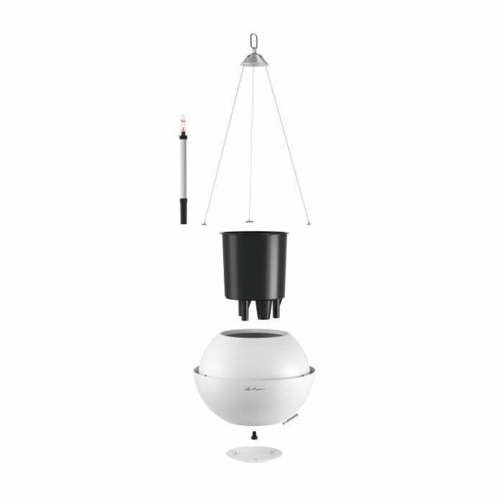Blumentopf Lechuza Weiß Kunststoff