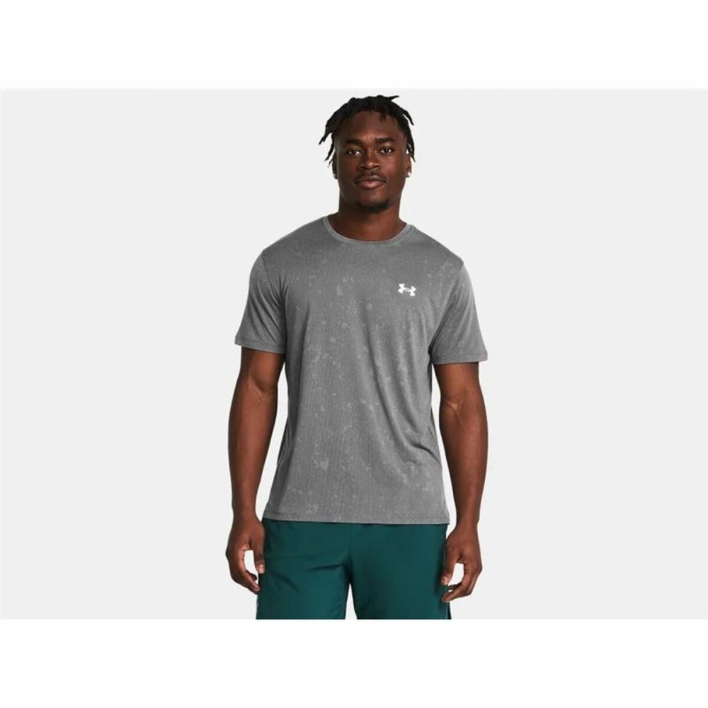 Men’s Short Sleeve T-Shirt Under Armour Launch Splatter Grey