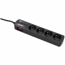 Steckdosenleiste mit 4 Steckdosen mit Schalter INFOSEC S4 Black Line II Schwarz
