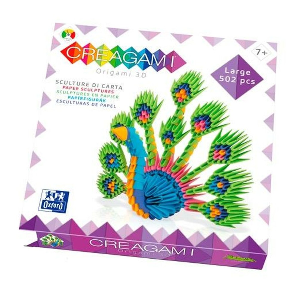 Satz mit Papierhandarbeiten Oxford Creagami 3D Pfau