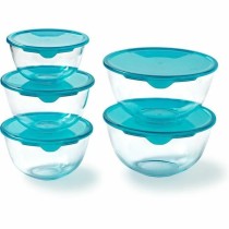 Lunchbox-Set Pyrex Durchsichtig türkis 5 Stücke
