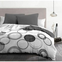 Bettbezug-Set HOME LINGE PASSION Audace Grau Hellgrau 240 x 260 cm