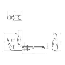 Mixer Tap Rousseau Grey Metal Brass