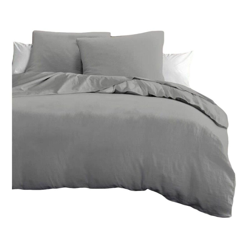 Bettbezug-Set HOME LINGE PASSION Hellgrau King size 3 Stücke