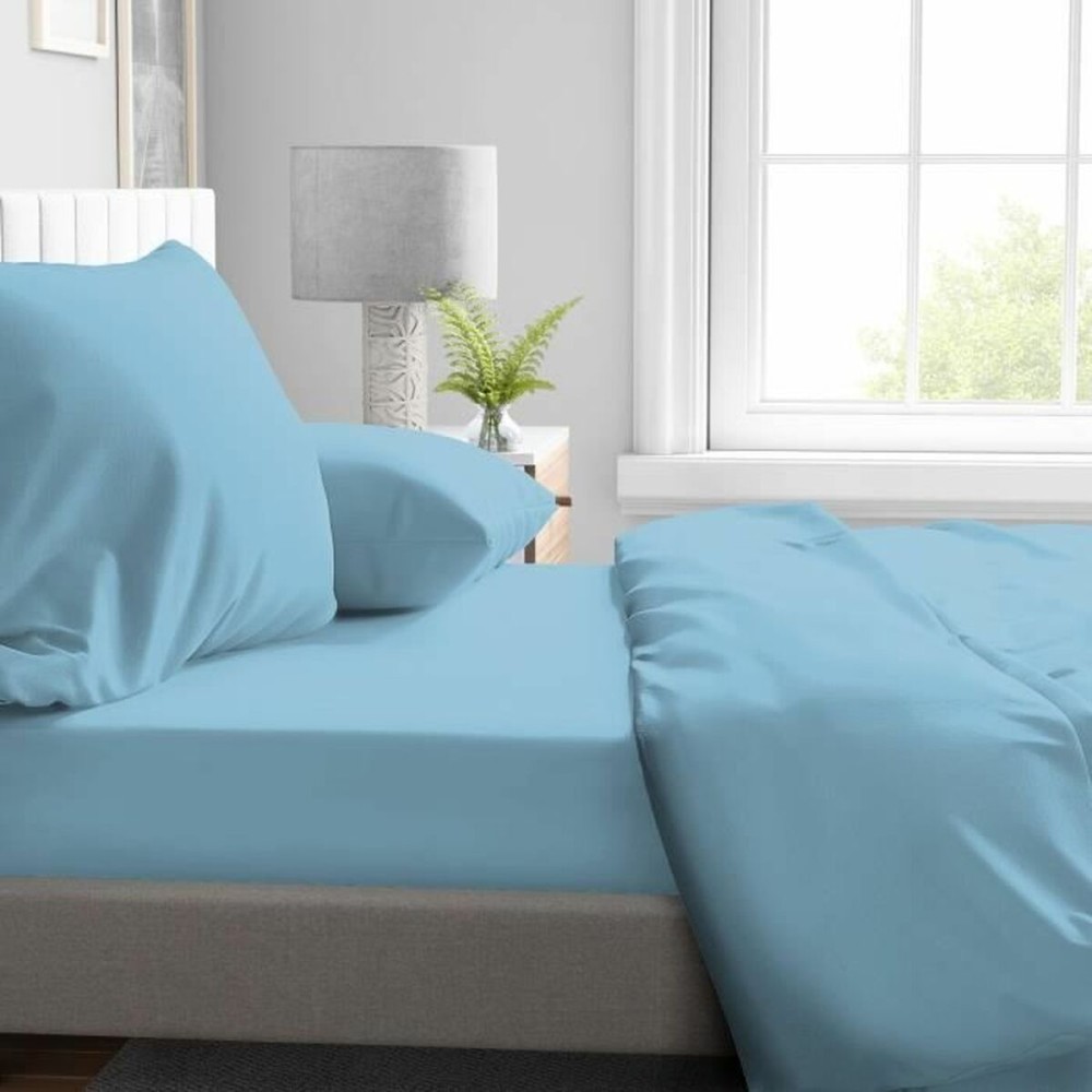 Spannbetttuch HOME LINGE PASSION Hellblau King size 180 x 200 + 30 cm