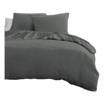 Bettbezug-Set HOME LINGE PASSION Anthrazit King size 3 Stücke