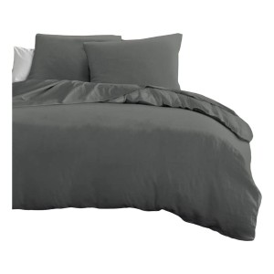 Bettbezug-Set HOME LINGE PASSION Anthrazit King size 3 Stücke