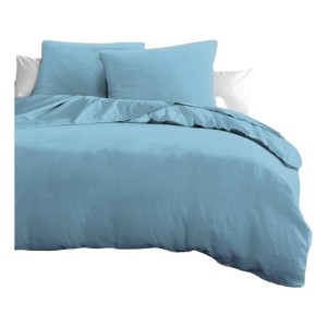 Bettbezug-Set HOME LINGE PASSION Himmelsblau King size 3 Stücke