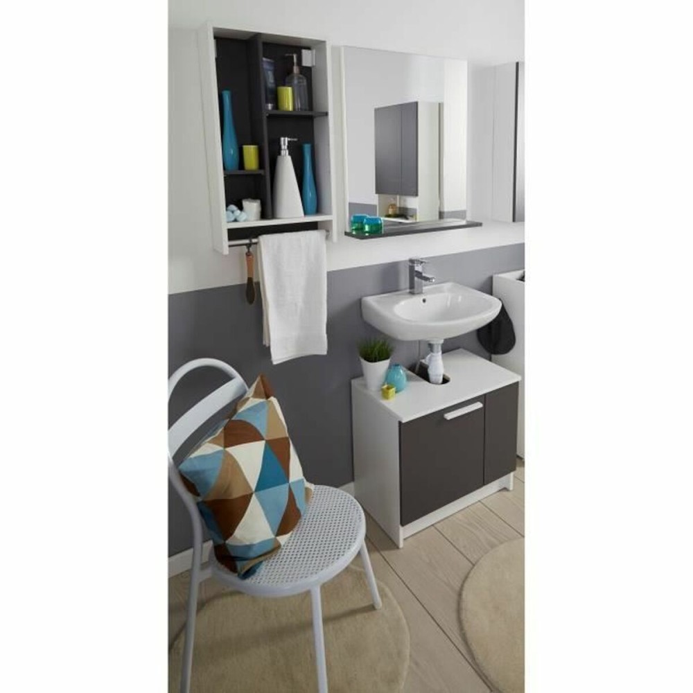 Waschtischunterschrank unter dem Waschbecken Versa Weiß Grau Holz Melamine 59 x 38 x 53,5 cm