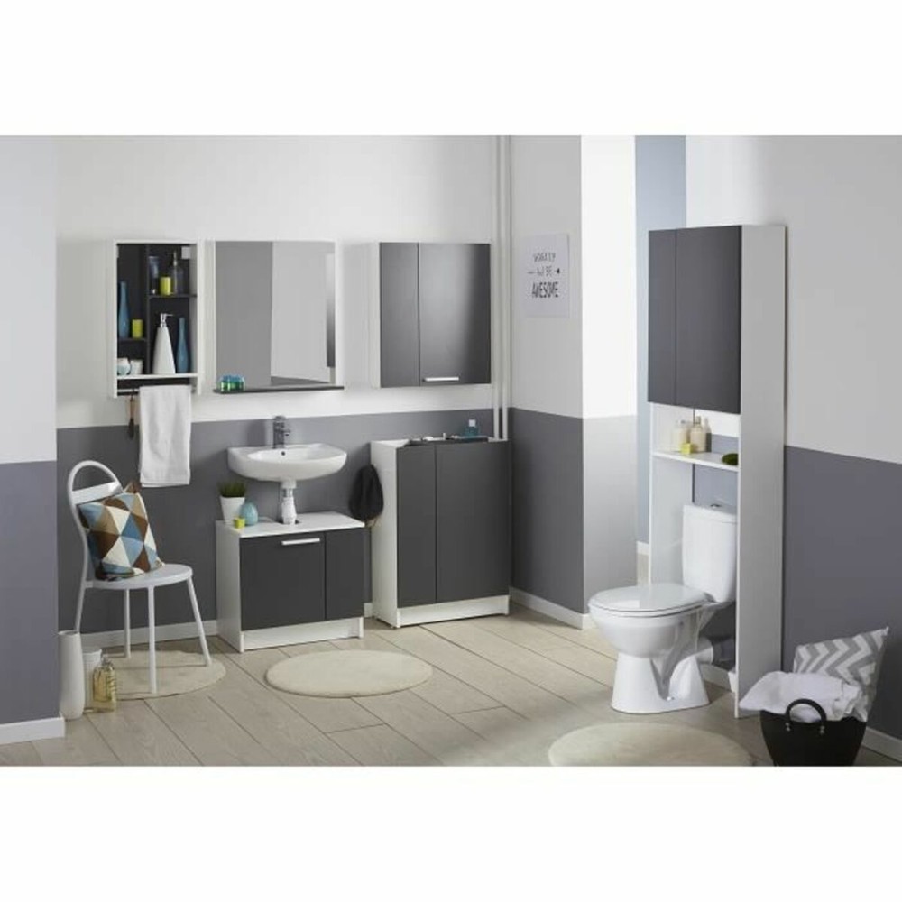 Waschtischunterschrank unter dem Waschbecken Versa Weiß Grau Holz Melamine 59 x 38 x 53,5 cm