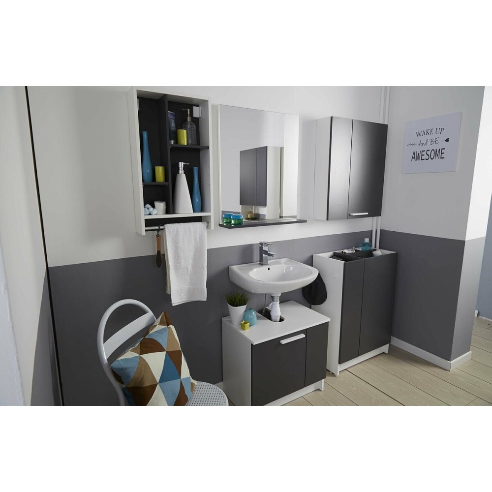Under Sink Cabinet Versa White Grey Wood Melamin 59 x 38 x 53,5 cm
