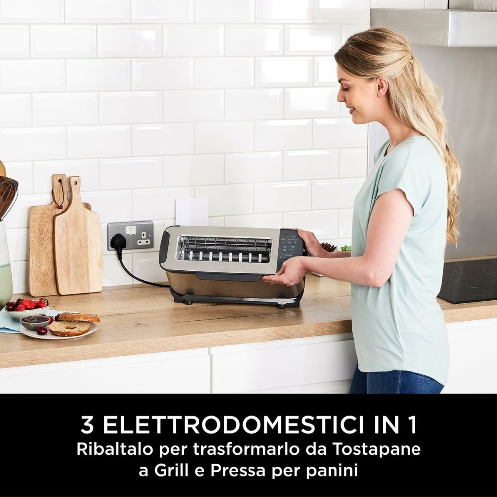 Toaster NINJA Silberfarben 1200 W 3 in 1