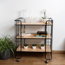 Serving trolley Vinthera Moa Black Steel 75 x 45 x 85 cm