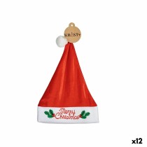 Father Christmas Hat Merry Christmas Mistletoe Red (12 Units)