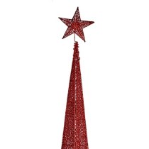 Sapin de Noël Tour Rouge Métal Plastique 42 x 218 x 42 cm (3 Unités)