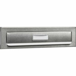 Briefkastenplatten Burg-Wachter Silberfarben Edelstahl