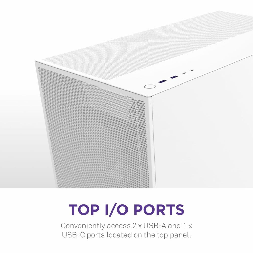 Boîtier ATX semi-tour NZXT H7 Flow RGB Midi Blanc